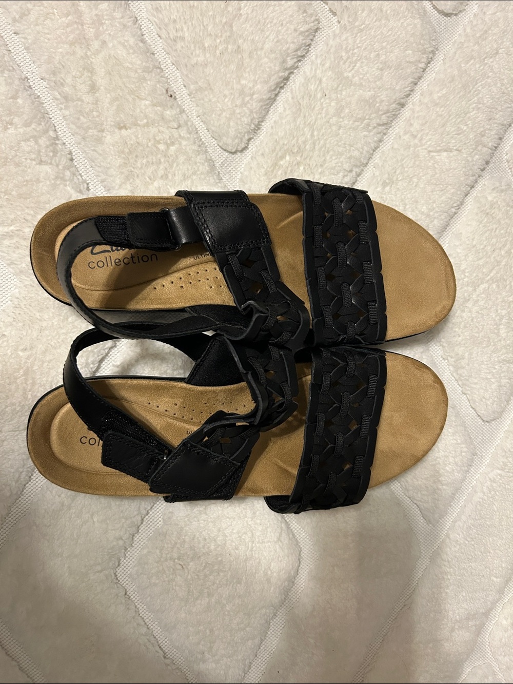 Clarks Laurieann Lilly Sandals in Black Leather